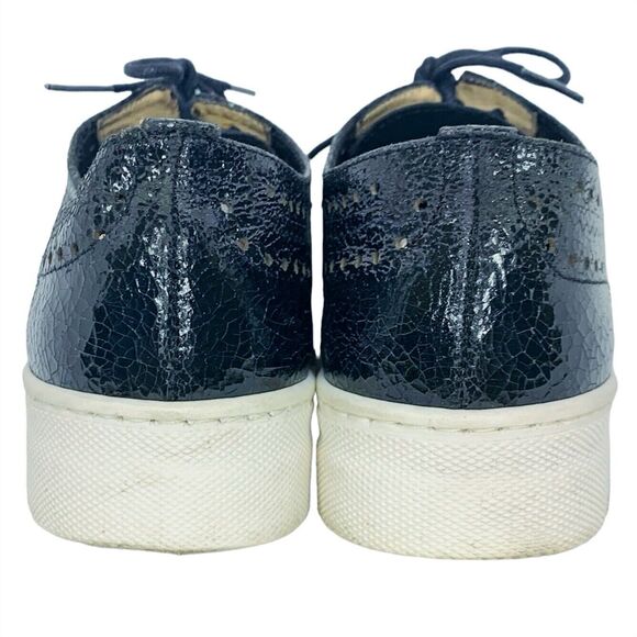 Shellys London Kimmie Black Perforated Leather Oxford Sneakers Shoe EU 37 US 6.5 - Picture 6 of 9